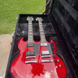 Harley Benton Double Neck Guitar