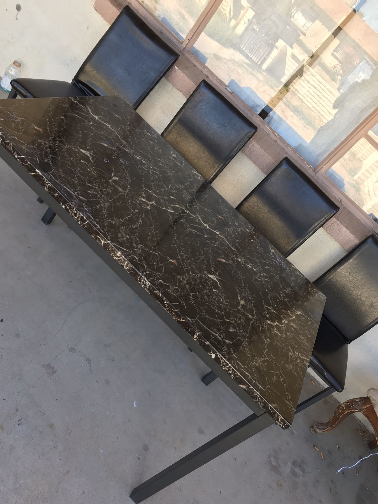 Marble kitchen table with 4chairs