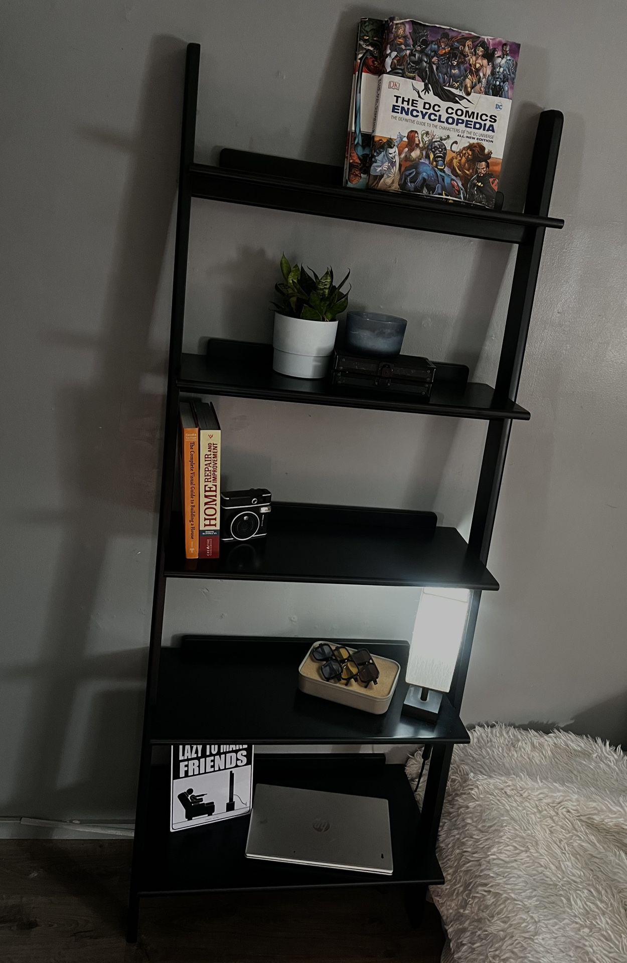 West Elm black ladder Shelf