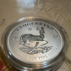 2017 Krugerrand 1oz 50th Anniversary Silver -UNC