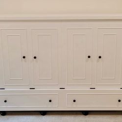 Murphy Folding Cabinet Bed w/ Queen Mattress