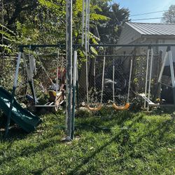 swing and trampoline 