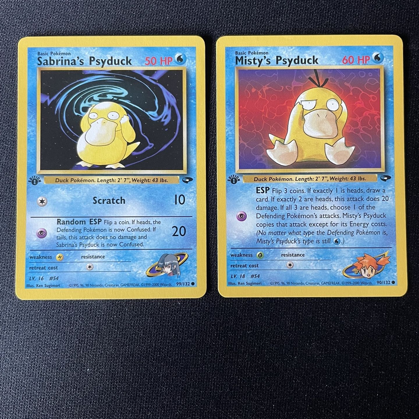 sabrina's psyduck pokemon card value Sabrinas 99/132 1st Edition PSA 8 this attack does no damage and Sabrinas Psyduck is now Confused. 1st Edition Sabrina's/Misty's Psyduck Gym