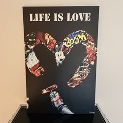 Life Is Love Canvas Picture 24 X 36