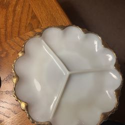 Anchor Hocking Fire-King Divided Relish Tray Plate
