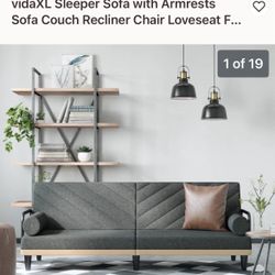 Unassembled  - vidaXL Sleeper Sofa With Armrests Sofa Couch Recliner 80.7”  X 35” X 27.6”