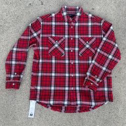 Purple Brand Red Plaid Flannel 