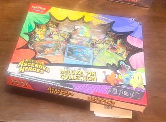 Pokémon TCG Ascended Heroes Deluxe Pin Collection Box Chikorita Tepig Totodile SEALED