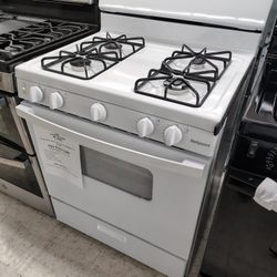 $389(MSRP$679, Save $290) Hotpoint 4 Burner Gas Range in White With Broil Drawer and Sealed Burners