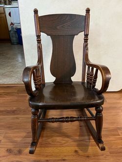 Vintage Antique Oak Child's Rocker