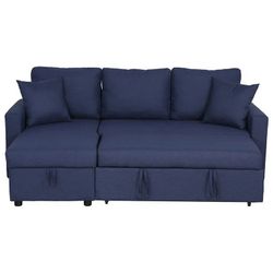 Navy Blue L Shape Sectional Couch 🛋️ Sofa Bed Brand New In Box 📦 