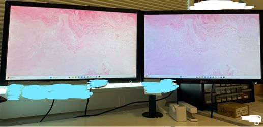 Two LG Monitors 13” x 22”