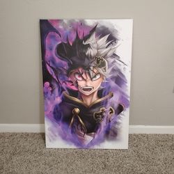 Black Clover Asta Canvas Wall Art – Anime Decor
