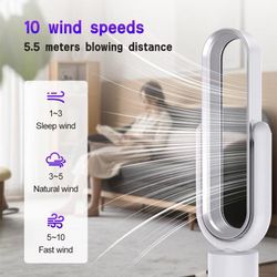 New Style High Quality Strong DC Brushless Infrared Remote Control Unmute Cooler Bladeless Tower Fan for Hotels