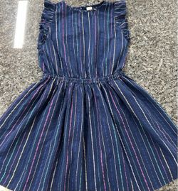 OshKosh B'gosh Girls Metallic Striped Dress Size 10/12