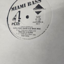 MIAMI BASS 12" VINYL RECORD REMIX DJ USE PROMO