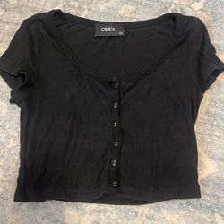Black crop top 