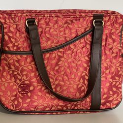 Red And Orange/Copper Vine Patterned Purse