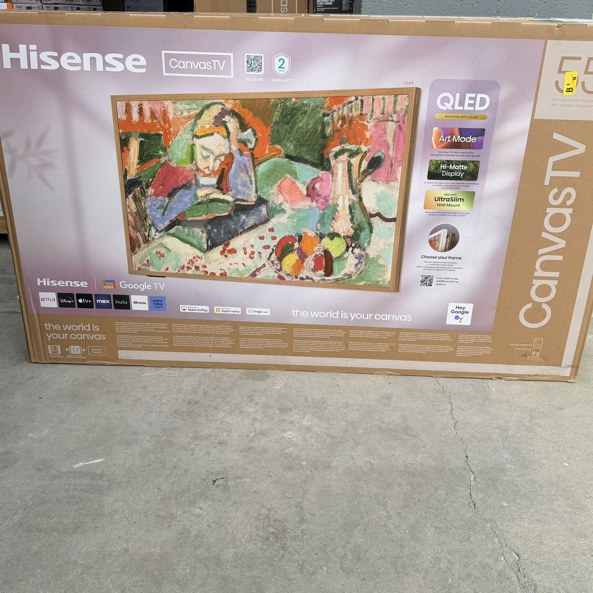 HISENSE 55 Inch Canvas Tv