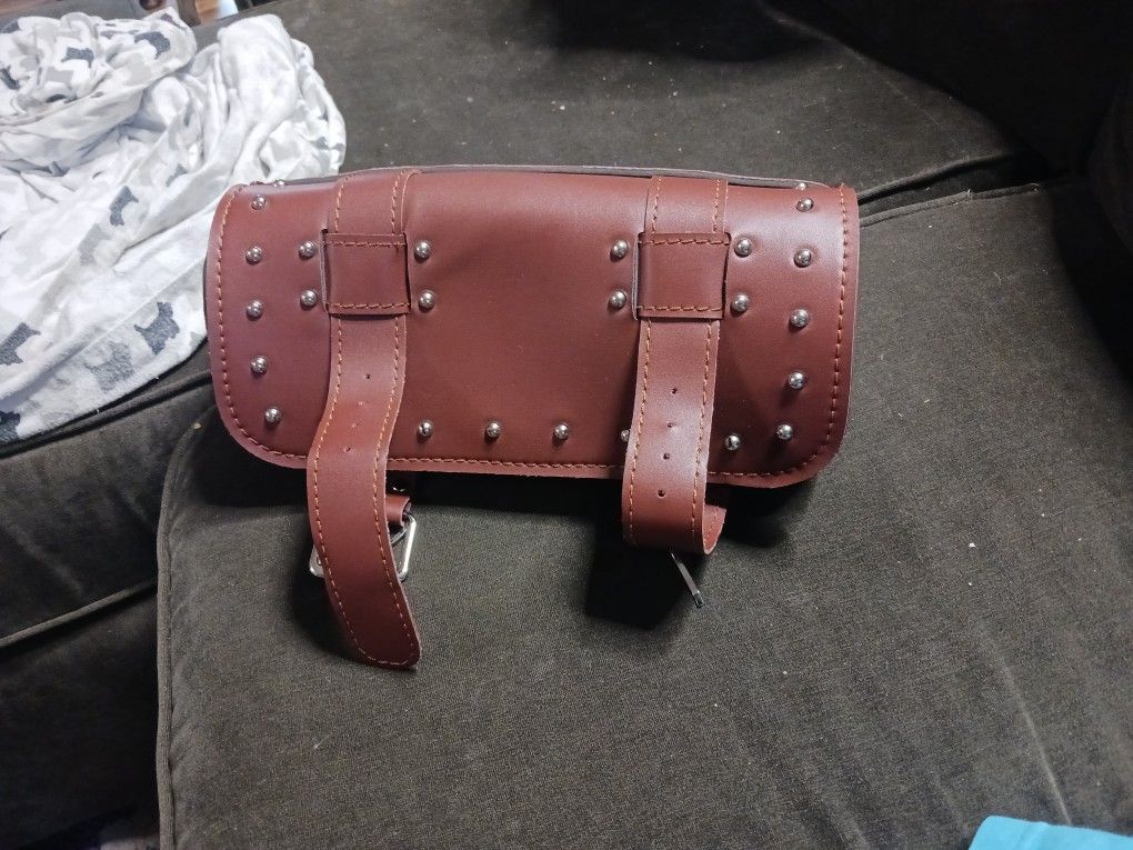 Brown Leather Saddle Bag