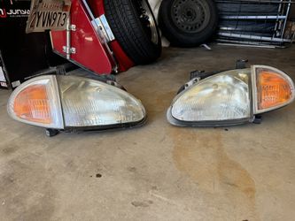Front OEM Headlights & Signal Lamps For Honda Del Sol