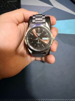 Automatic Seiko 5 with Day-Date Complication.