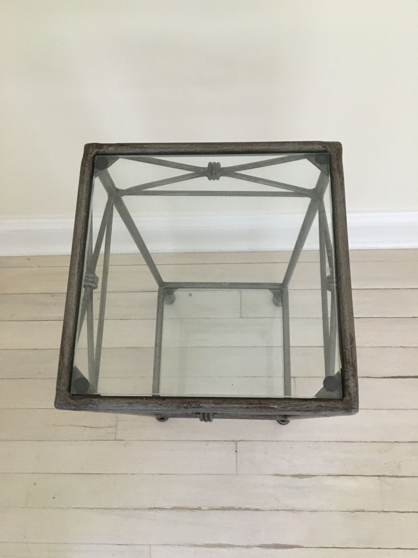 Pewter accent table