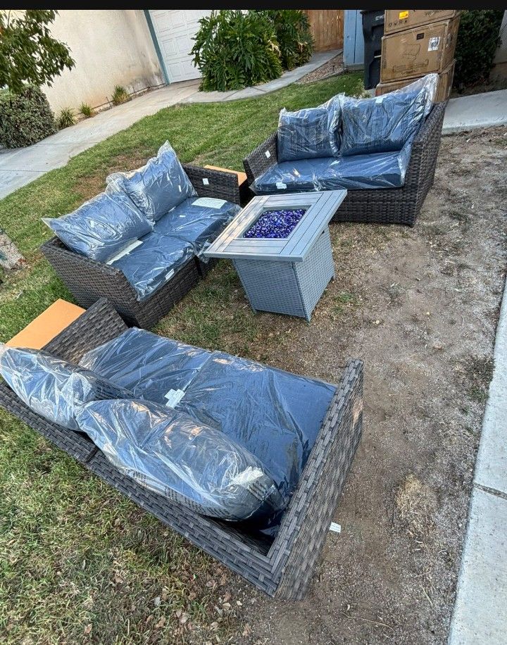 High Quality Deep Seating Cushions Patio Furniture Set High Quality Outdoor Patio Furniture With Fire Pit Propane Brand New Patio Furniture Set πππ