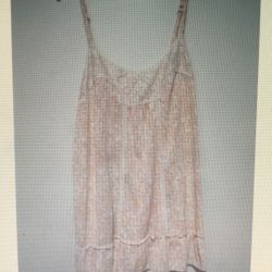 MUDD Adj. Braided Spaghetti Strap Womens Large Halter Tank Top Orange Floral