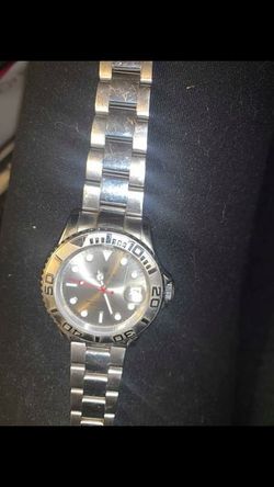 Silver "oyster perpetual" Rolex watch