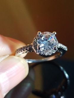 3.08 CT round cut Women's vintage designer ring size 7.0 8.0