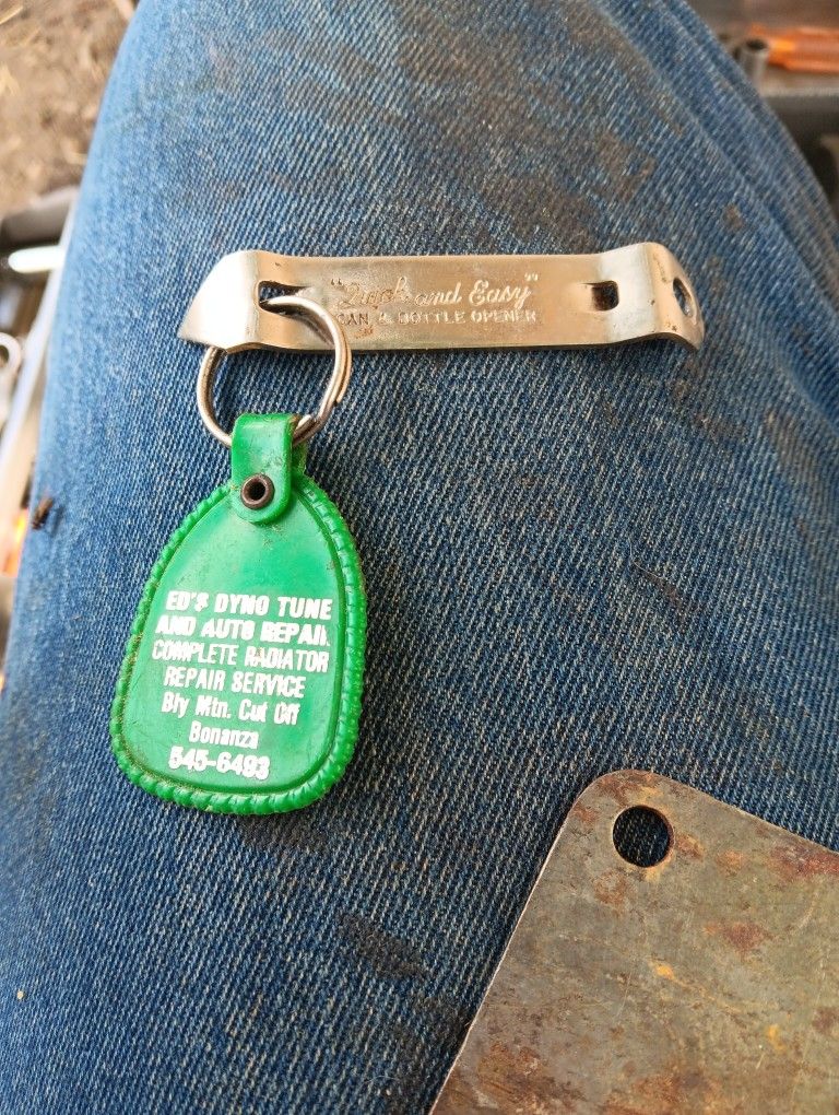 Vintage Quick and Easy Bottle Opener, with Advertisement Keychain