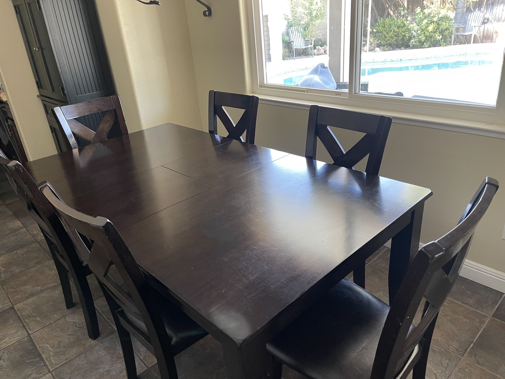 Dining Table With Extension With Six Chairs