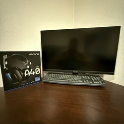 Astro A40s Headset + ASUS Monitor