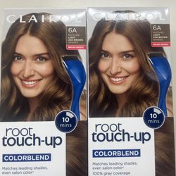 2 boxes 6A Nice'n Easy Clairol Root Touch-Up Permanent Hair Color Kit
