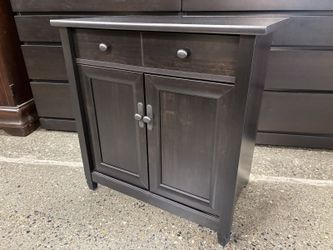 Black Petite Transitional Accent Cabinet