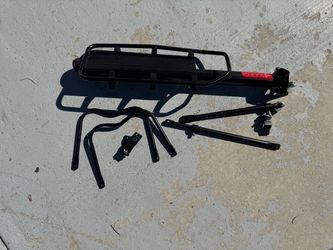 Black Aluminum Rear Bike Rack with Hardware