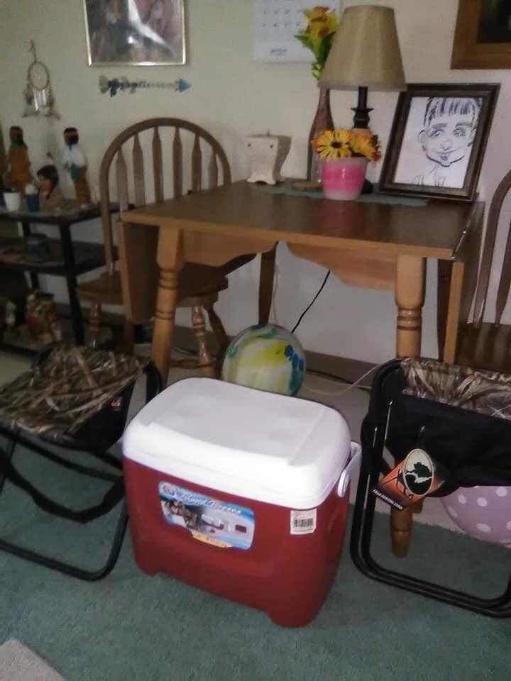 Fishing chairs & cooler
