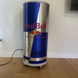 Red Bull Drink Cooler Fridge – On Wheels, Plug-In (Great for Parties!)