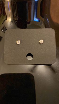 10k solid gold with .10 Moissanite push back with rubber backs