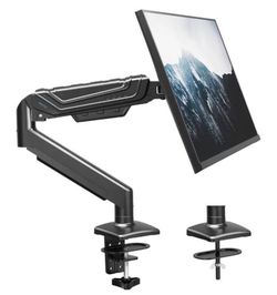 Open Box New BONTEC Monitor Arm for 15–34 Inch Screens, Ergonomic Gas Spring Single Monitor Mount, Full Motion Desk Stand with Tilt Swivel Rotation, V