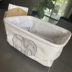 Elephant Basket/ Animal Canvas Decor/ Car seat Cushion Straps