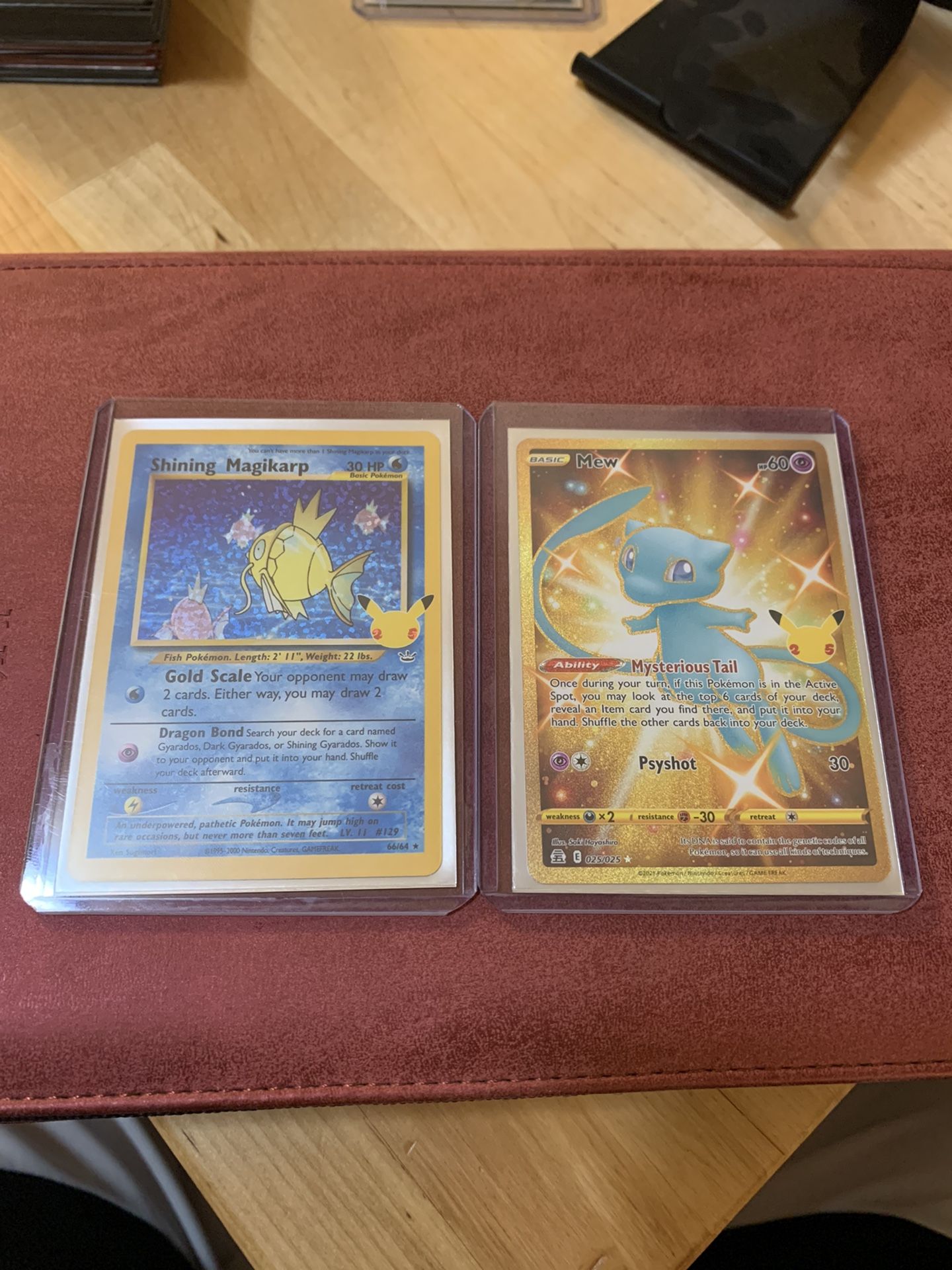 Lot Of (2) Pokémon Celebrations Mew Gold Card & Shining Magikarp!!