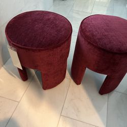Two Velvet Stools - Brand New! 