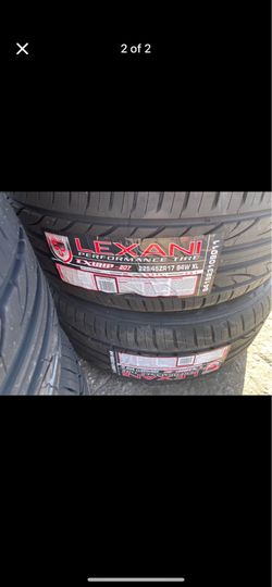 New tires 225/45/17 Lexani tires $103 each tire plus tax