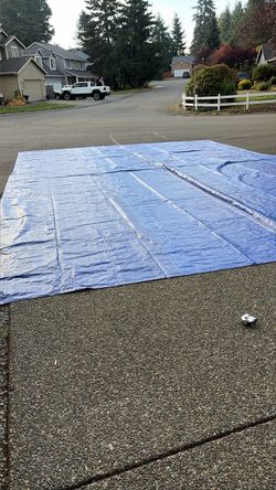 Large Blue Poly Tarp