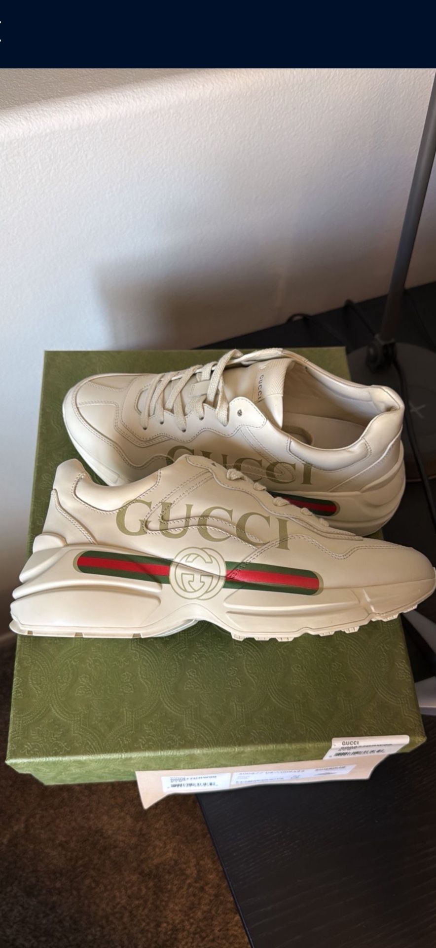 Gucci’s Sneakers Men Size 7 & Women Size 8.5