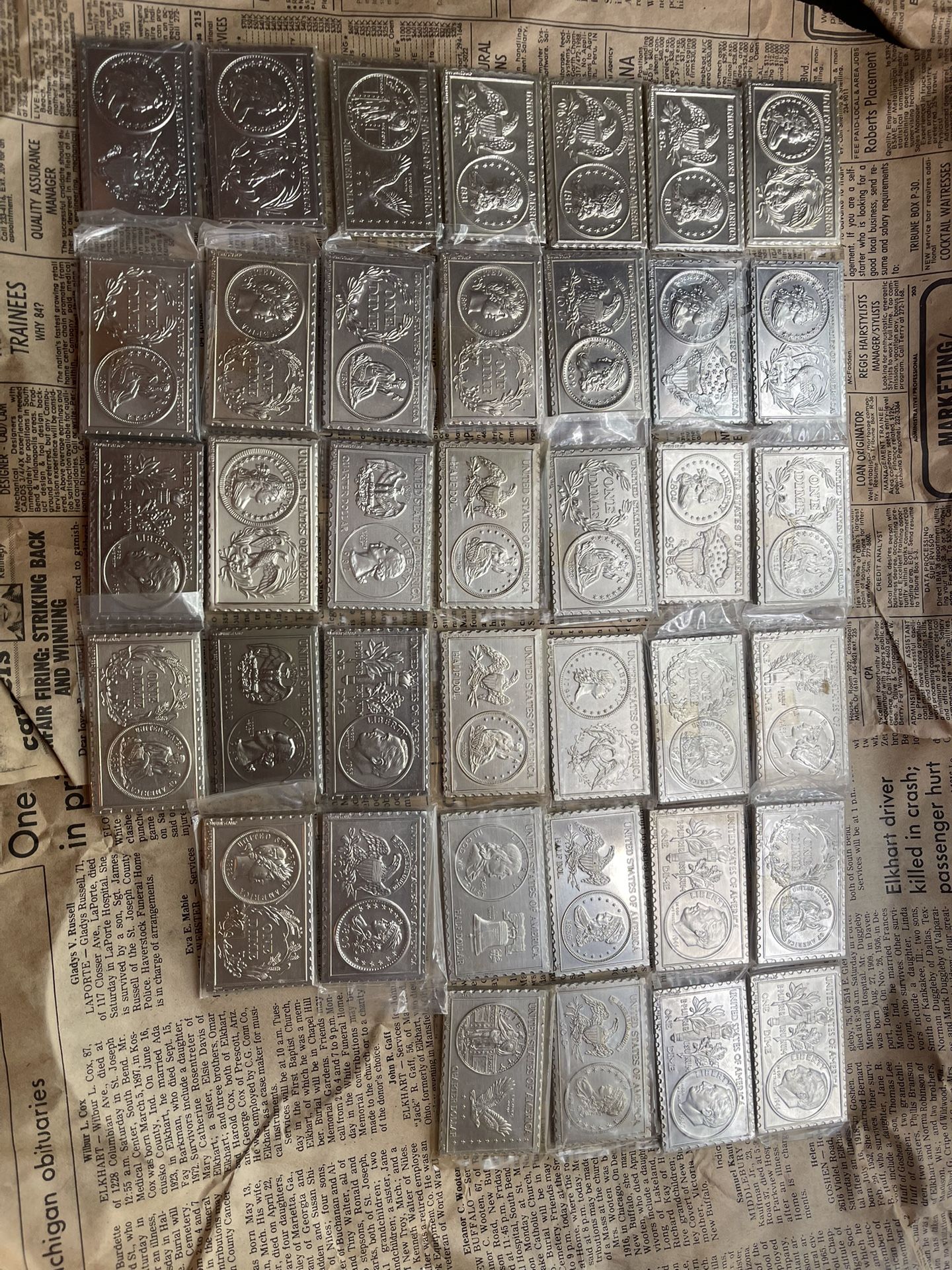 NUMISTAMPS - ONE EACH