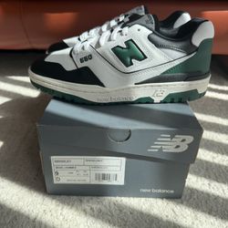 new balance 550 white green black size 9 new