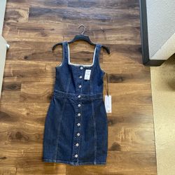 Brand New Woman’s m1858 brand Blue Denim Dress Up For Sale 
